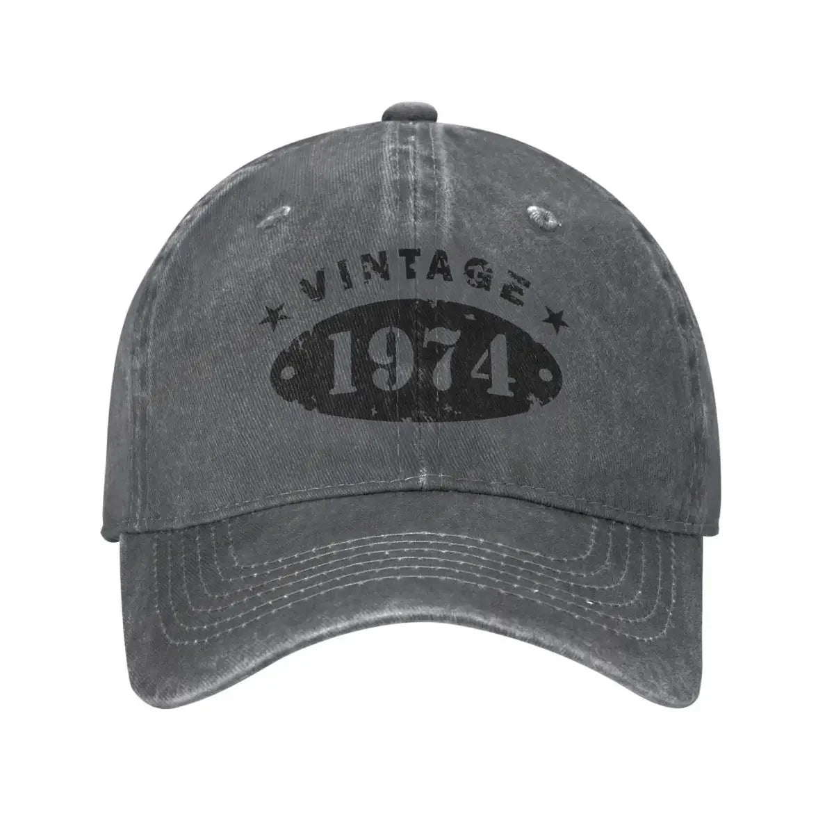 50 Years Old Retro 1974 People Baseball Caps Merchandise Classic Distressed Denim Washed