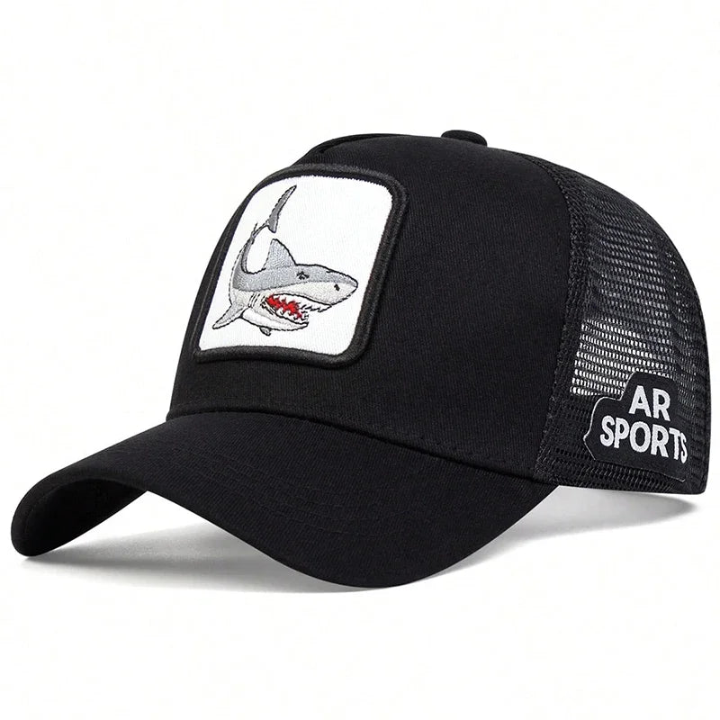 Unisex Shark Patch Embroidery Baseball Caps