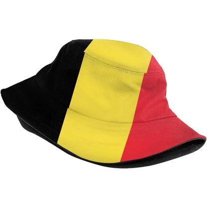 Belgium Flag Fisherman Cap Hip Hop Gorras Summer Unisex Printing Bucket Hat