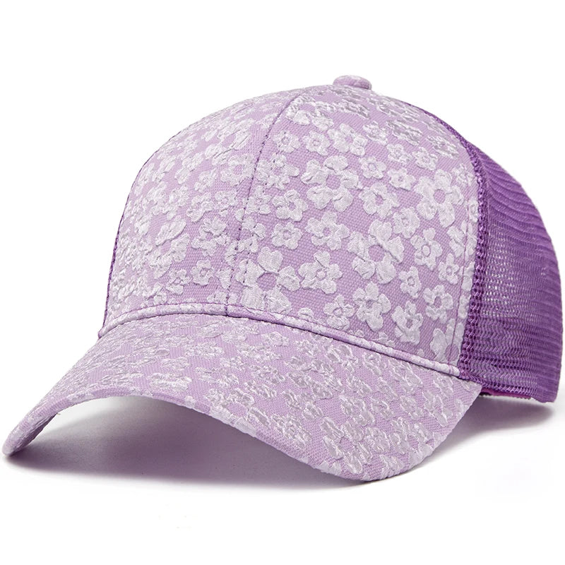 CNTANG New Print Mesh Caps Fashion Women Baseball Cap