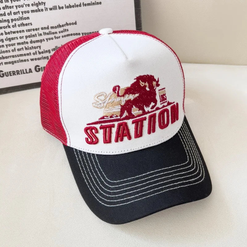 American Retro Baseball Cap Mesh Breathable UPF50+