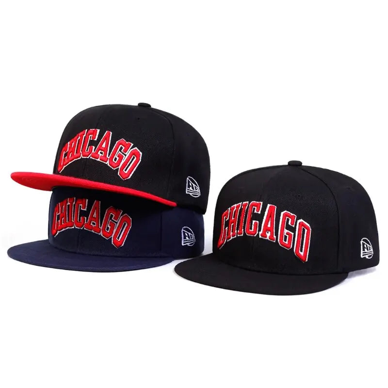 Unisex CHICAGO Embroidery Hip-hop Hats Snapback Caps Baseball Caps Sunscreen Hat