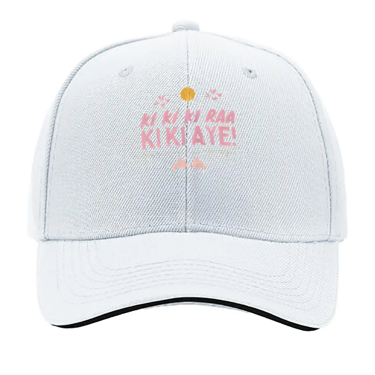 Ki Ki Ki Raa Kiki Aye Pink Text Sandwich Baseball Cap