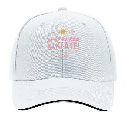 Ki Ki Ki Raa Kiki Aye Pink Text Sandwich Baseball Cap