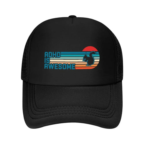 2026 ADHD is awesome Cute Squirrel Attention Baseball Cap