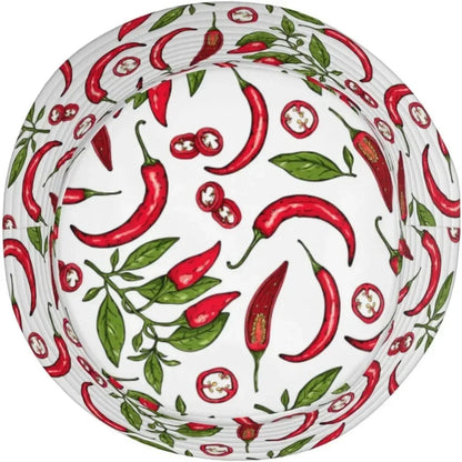 Red Pepper Chili Fisherman Cap Summer Unisex Printing Bucket Hat