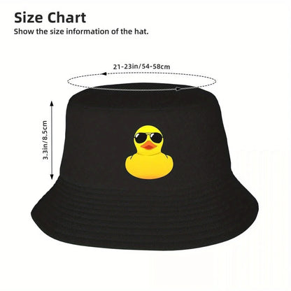 Cute Yellow Duck Print Bucket Hat For Men And Women