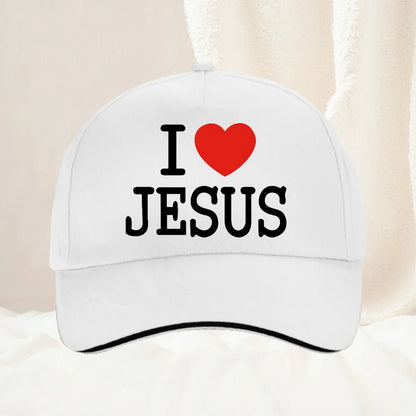 I love Jesus Red Logo Sun Baseball Cap