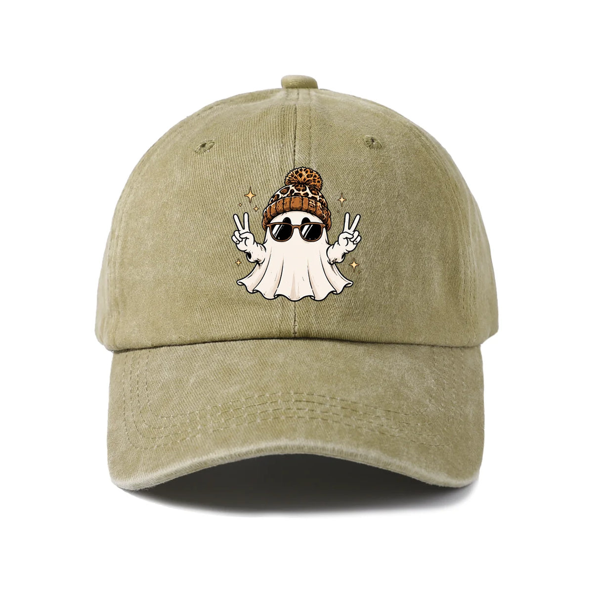 Cool Ghost with Sunglasses Graphic Baseball Cap