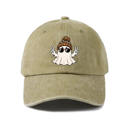 Cool Ghost with Sunglasses Graphic Baseball Cap