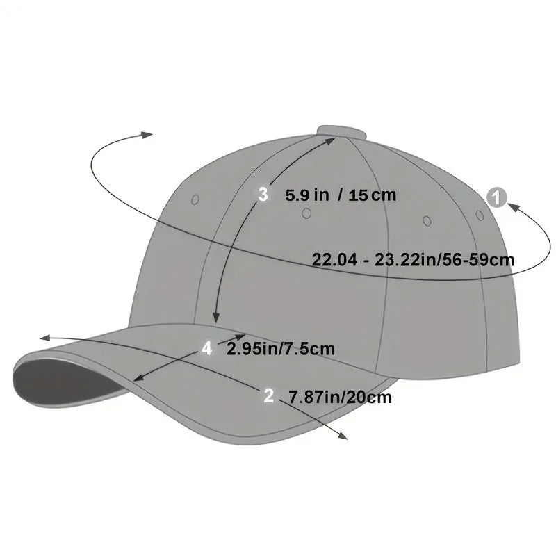 Girl Printed Baseball Cap Unisex Vintage Wash Sun Hat
