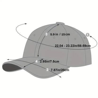 Girl Printed Baseball Cap Unisex Vintage Wash Sun Hat