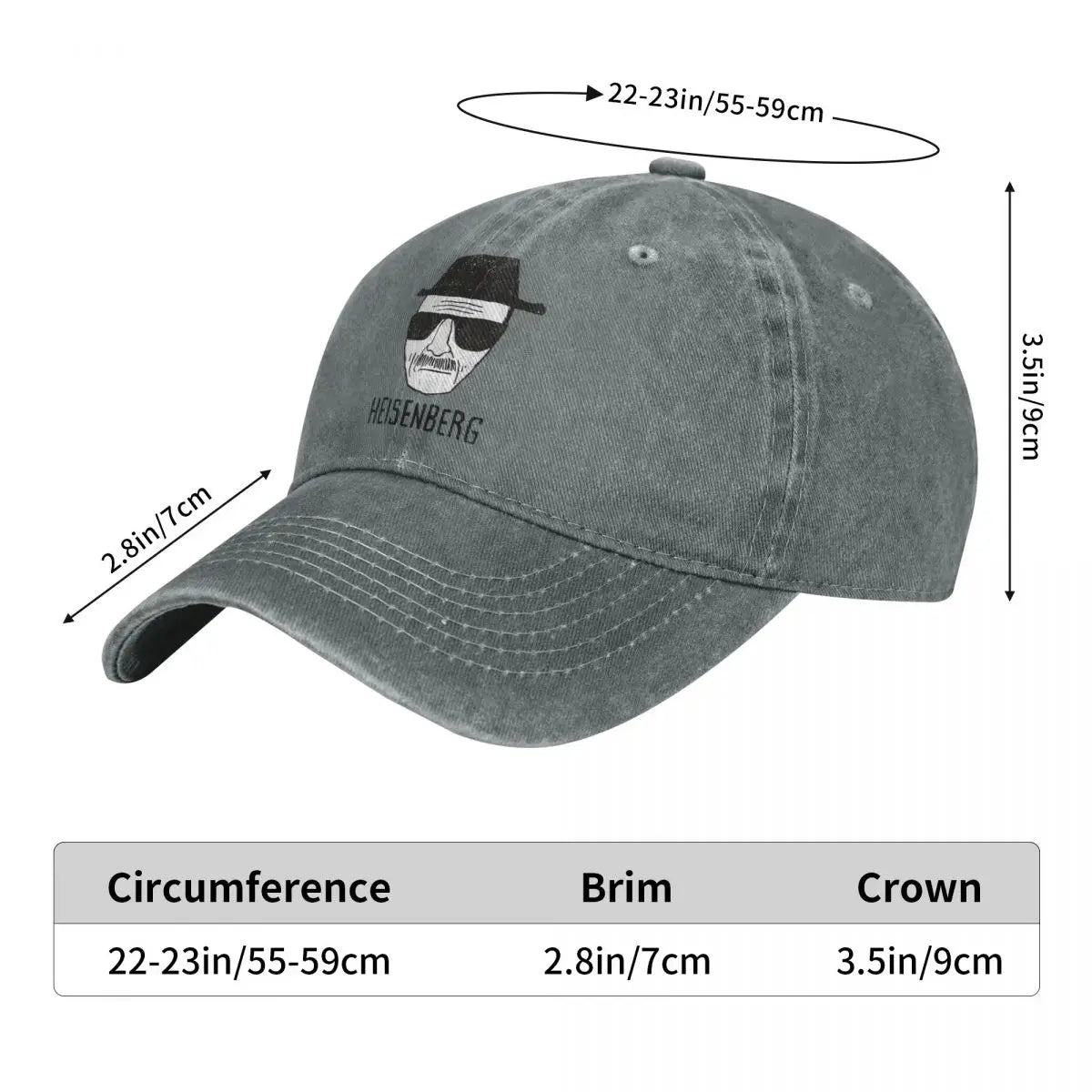 Washed Men's Baseball Cap Heisenberg