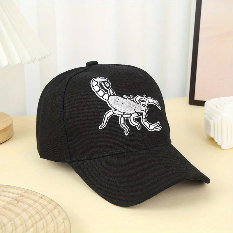 Scorpion Embroidery Korean Style Fashion Baseball Cap