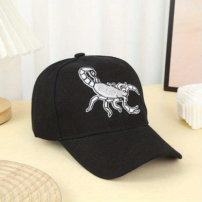 Scorpion Embroidery Korean Style Fashion Baseball Cap