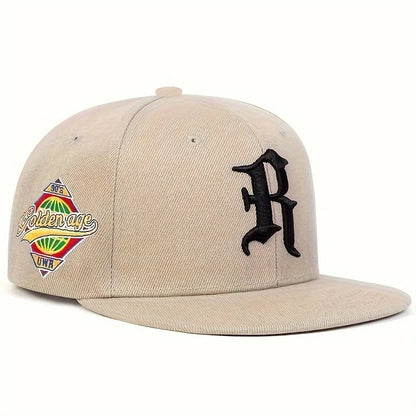 Casual Hip-Hop Punk Letter Embroidered Flat-Brimmed Snapback Cap