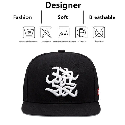Fashion Embroidery Baseball Cap For Men Women Summer Outdoor Breathable Snapback Hat