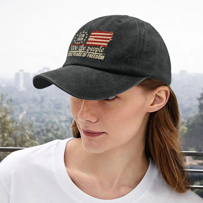 Retro Washed Printted U.S. 250th Anniversary 250 Years Freedoms 1776-2026 Baseball Hats