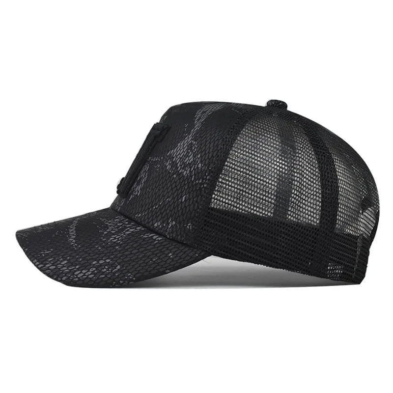 New Mesh Baseball Caps For Men Casual Embroidered Snap Back Mens Caps