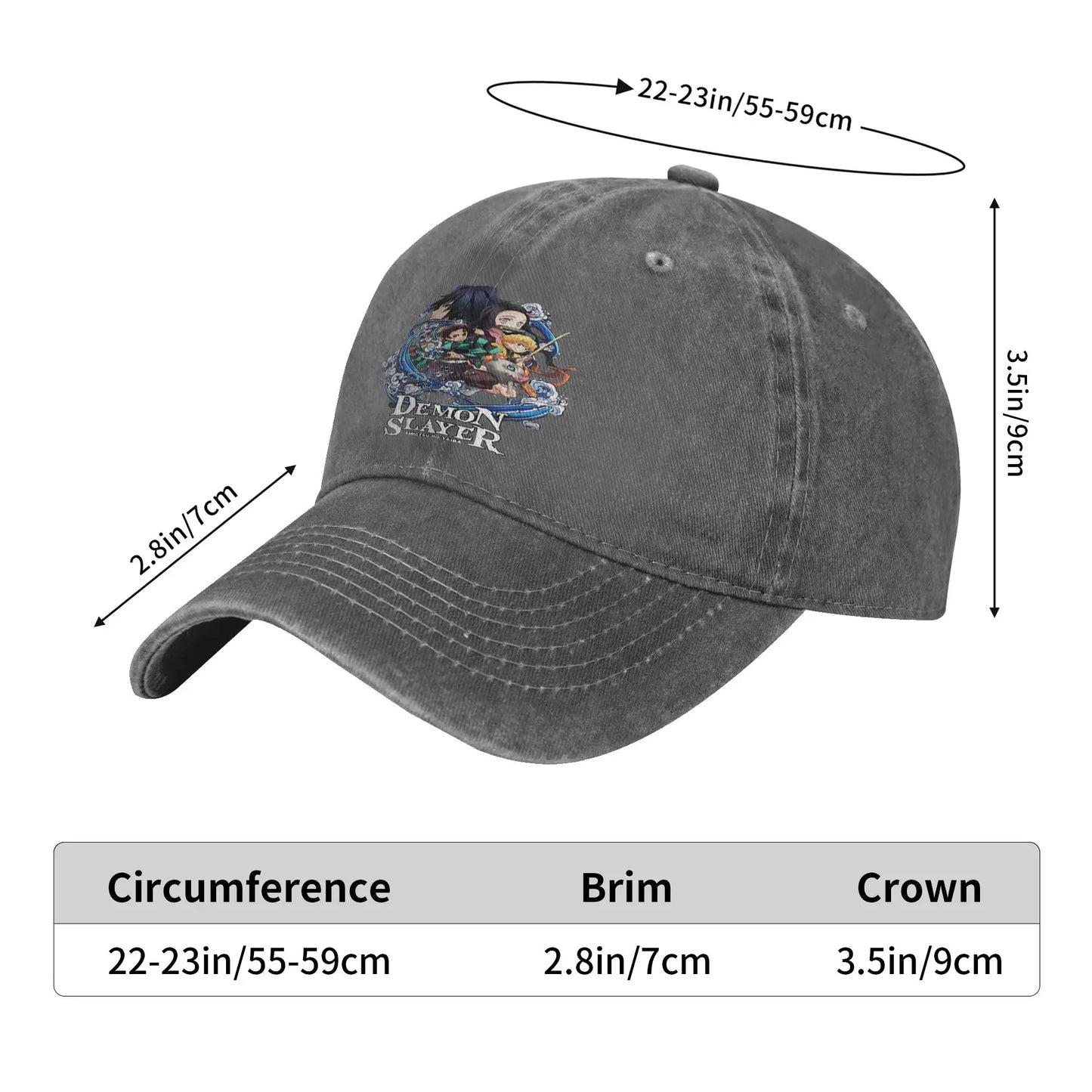 Pure Color Dad Hats Squad Haunting Baseball Caps Demon Slayer
