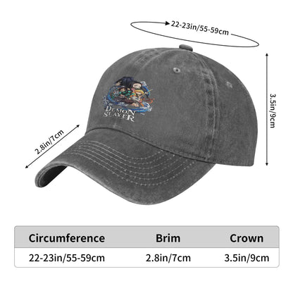 Pure Color Dad Hats Squad Haunting Baseball Caps Demon Slayer