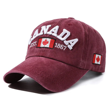 Men And Women Letters Fashion Trend Hat Canada Letters Baseball Cap Cotton