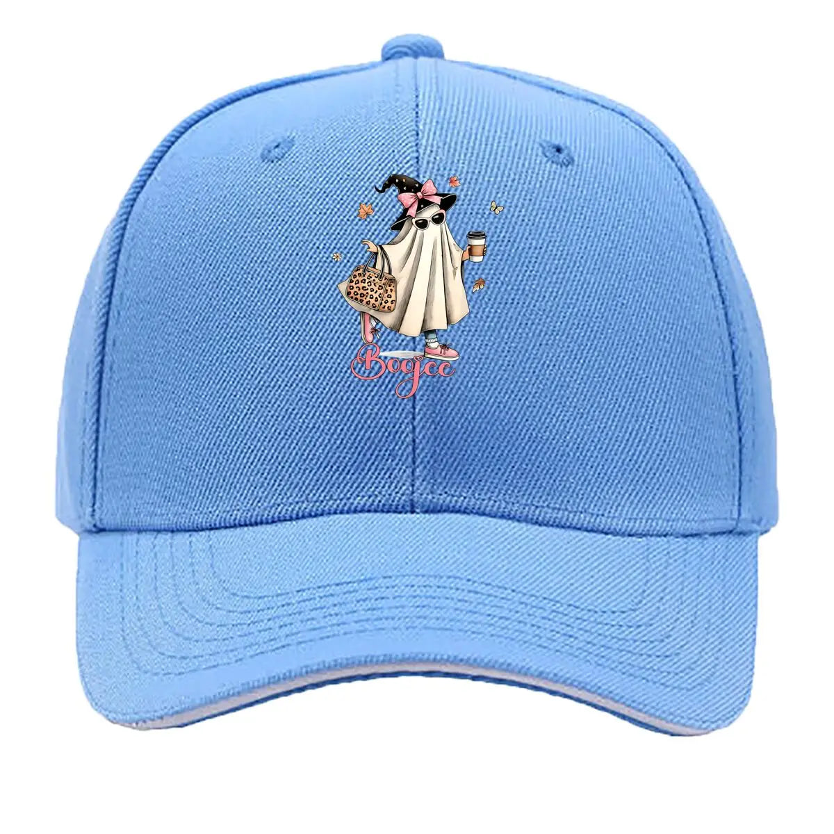 Boojee Halloween Ghost Leopard Bag Coffee Sandwich Baseball Cap