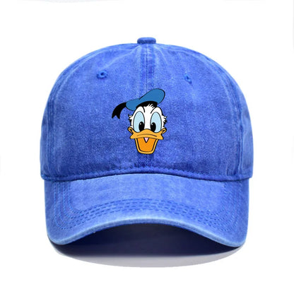Unisex Vintage Washed Mickey Minnie Print Baseball Cap For Men Women