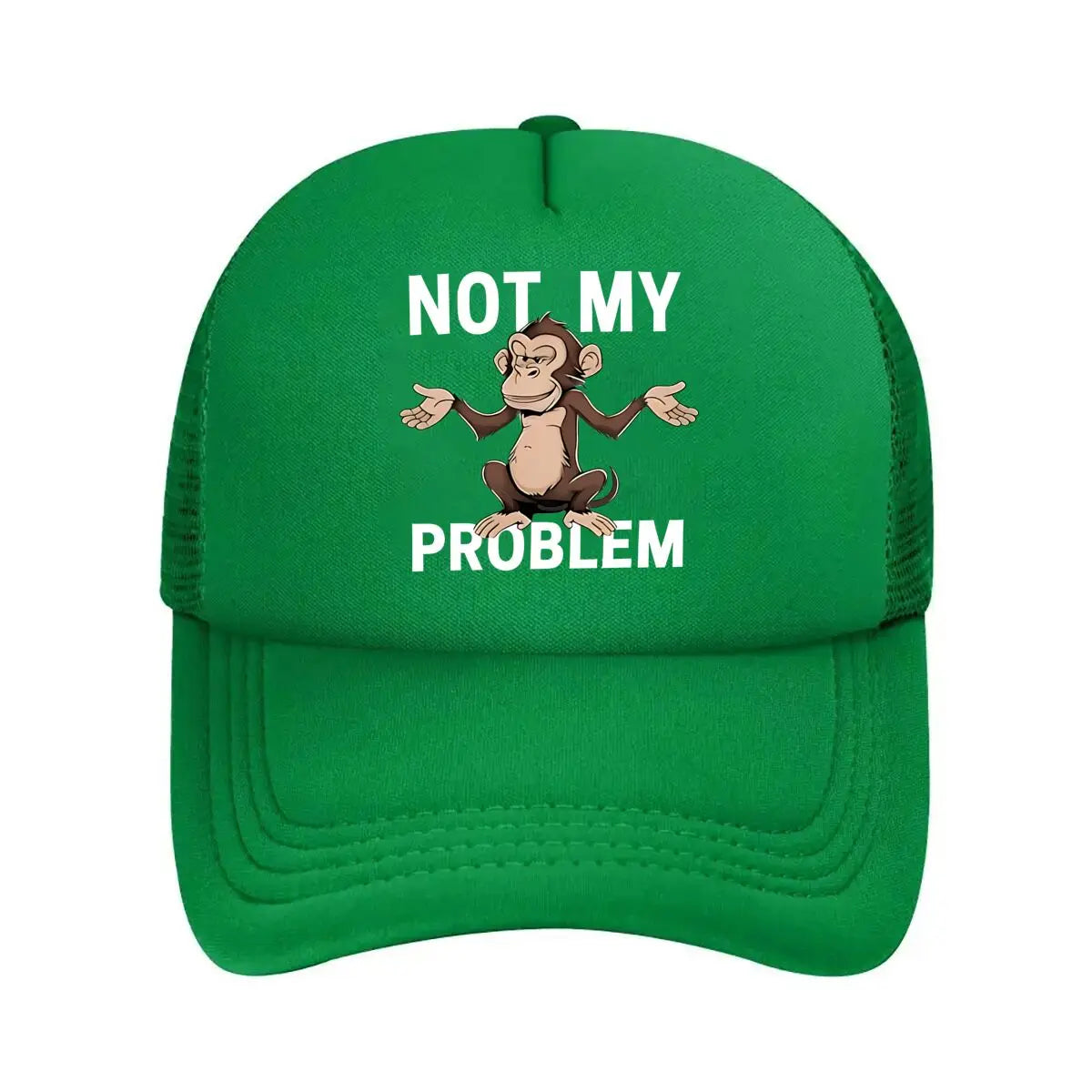 Vintage Baseball Cap Monkey NOT MY PROBLEM 2D Print 2026 Mesh Baseball Cap