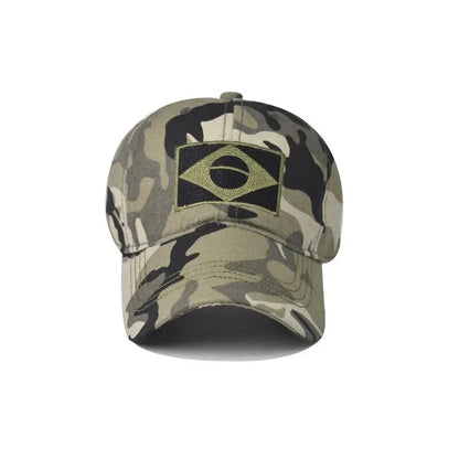 Army Camouflage Male Baseball Cap Men Embroidered Brazil Flag