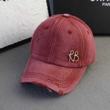 Baseball Cap Design American Youth Personalized Water Washed Punched Fashion