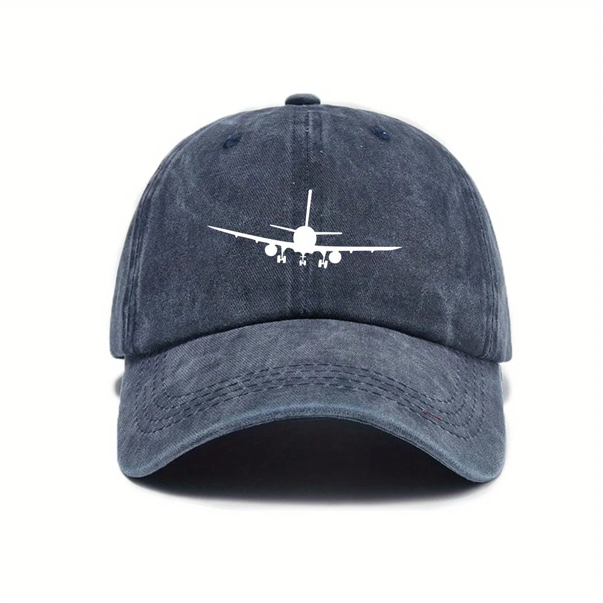 Airplane Printed Baseball Cap With Simple Design, Men's And Women's Outdoor Equipment