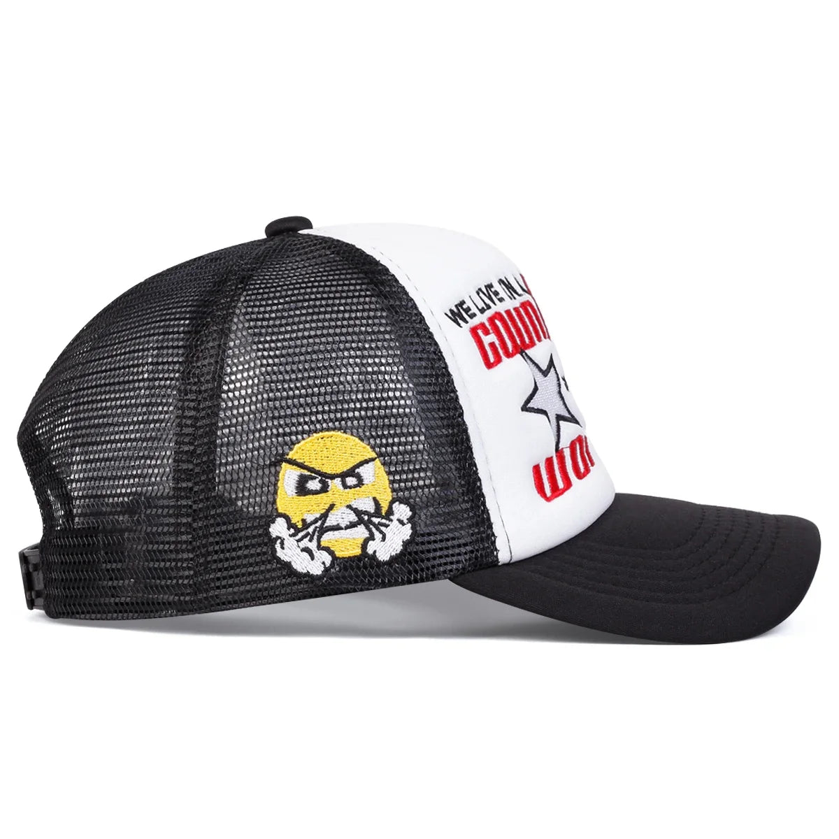Unisex Pentagram Star World Embroidery Baseball Cap