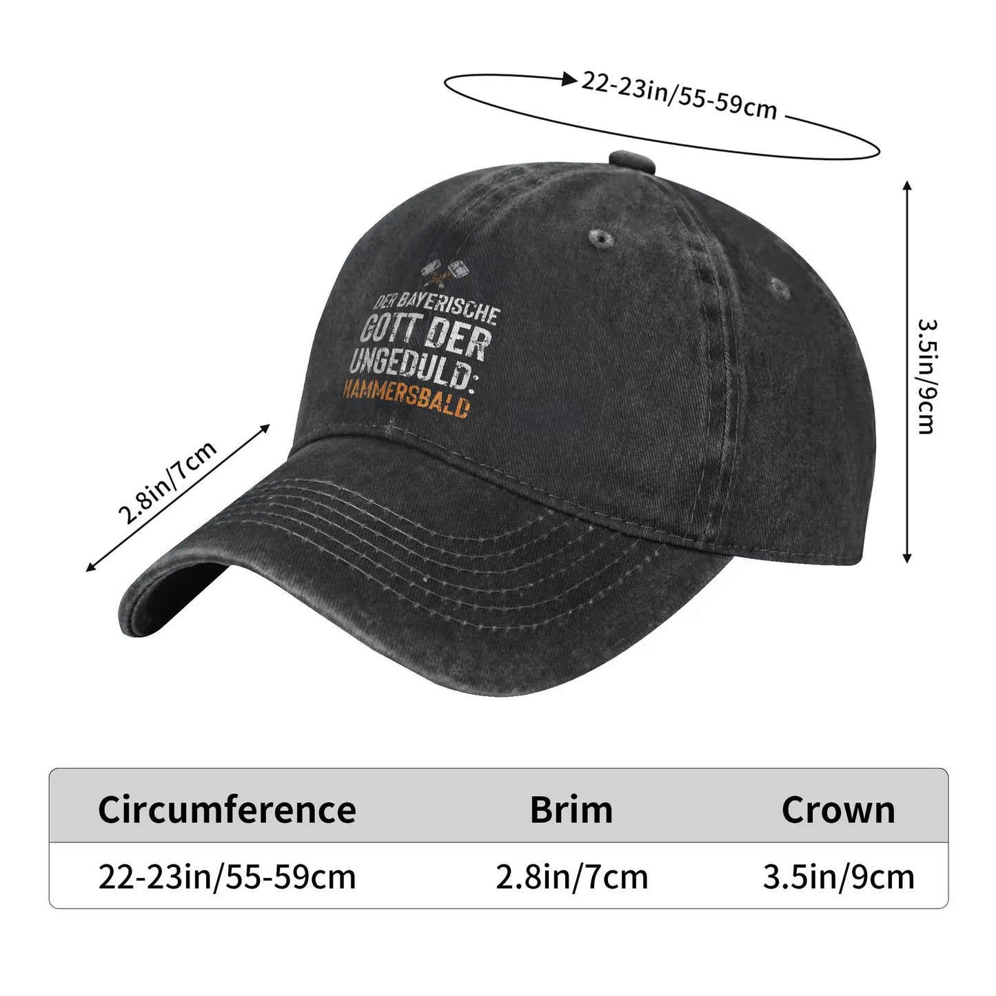 Summer Bavarian God of Impatience Bayern Hammersbald Baseball Cap
