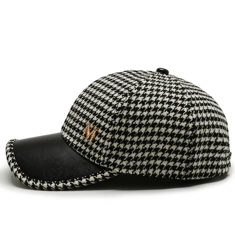 Fashions Check Baseball Cap For Women