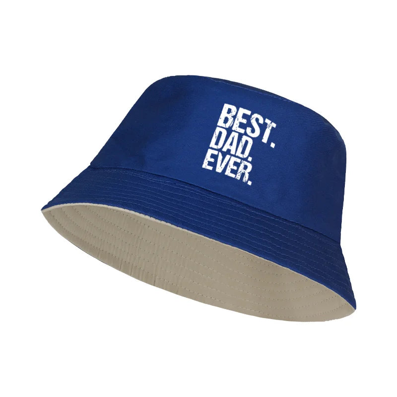 Father's Day Gift Bucket Hat With "BEST DAD EVER" Text Print