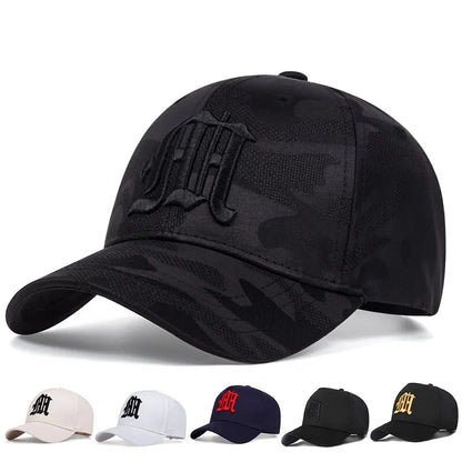 Fashion Gothic Letter M Embroidery Baseball Caps