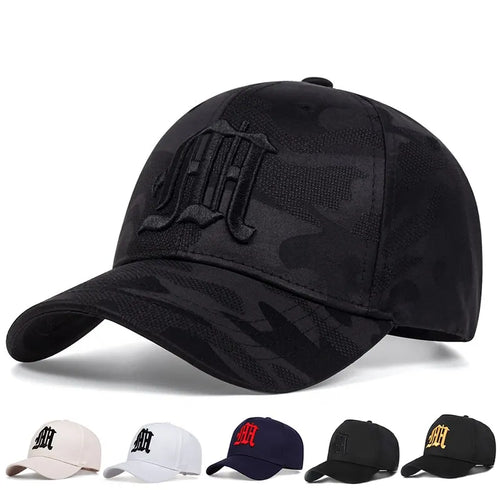 Fashion Gothic Letter M Embroidery Baseball Caps