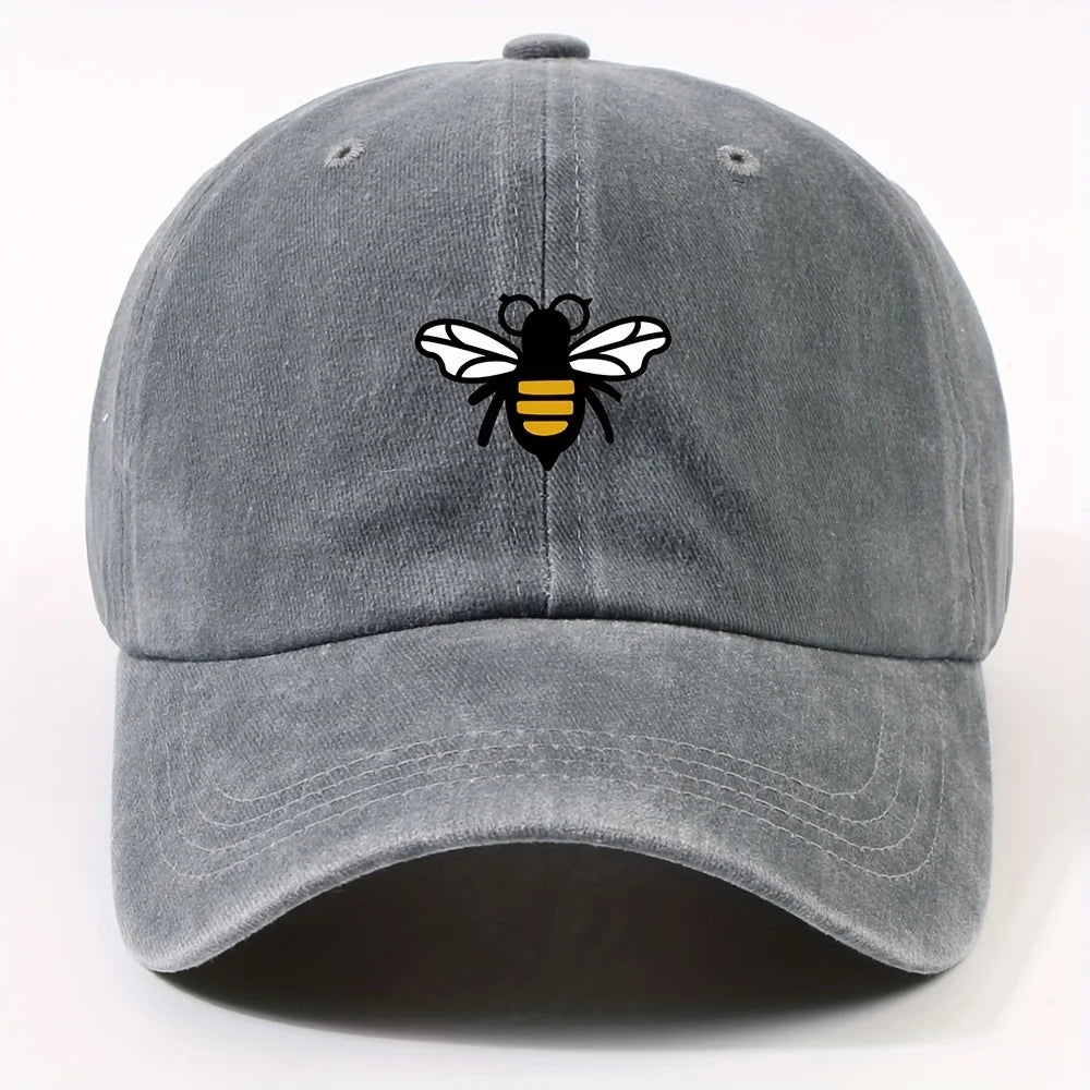 Fashionable Bee Patterned Baseball Cap For Both Men And Women