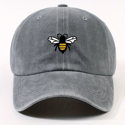 Fashionable Bee Patterned Baseball Cap For Both Men And Women