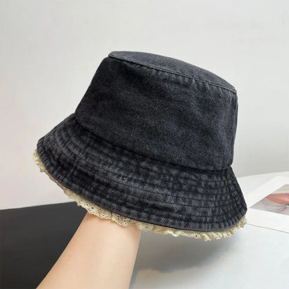 Unisex Cotton Bucket Hats Women Summer Sunscreen Panama Hat Men