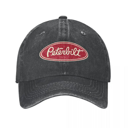 Peterbilt Truck Car Racing Vintage Baseball Cap Vintage Distressed Denim For Men Women