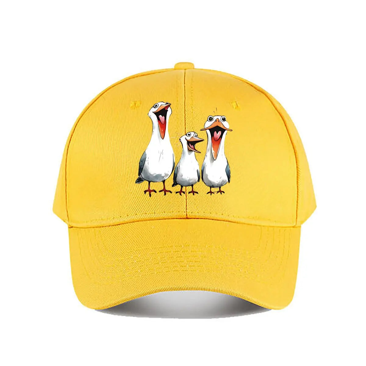 Three - Piece Cute Cartoon Seagull Plush Toy Set Baseball Cap