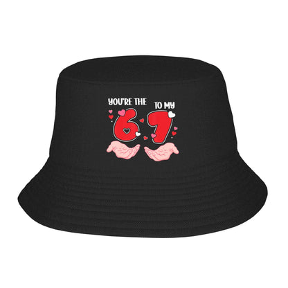Funny Six Seven 67 Meme Bucket Hat