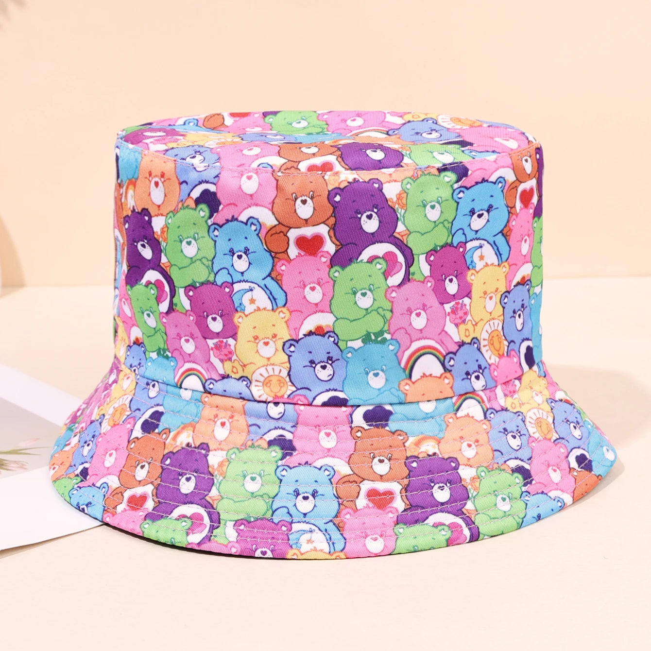 Cute Cartoon Teddy Bear Printed Fisherman Hat Bucket Hats, Men's And Women's Sun Hats