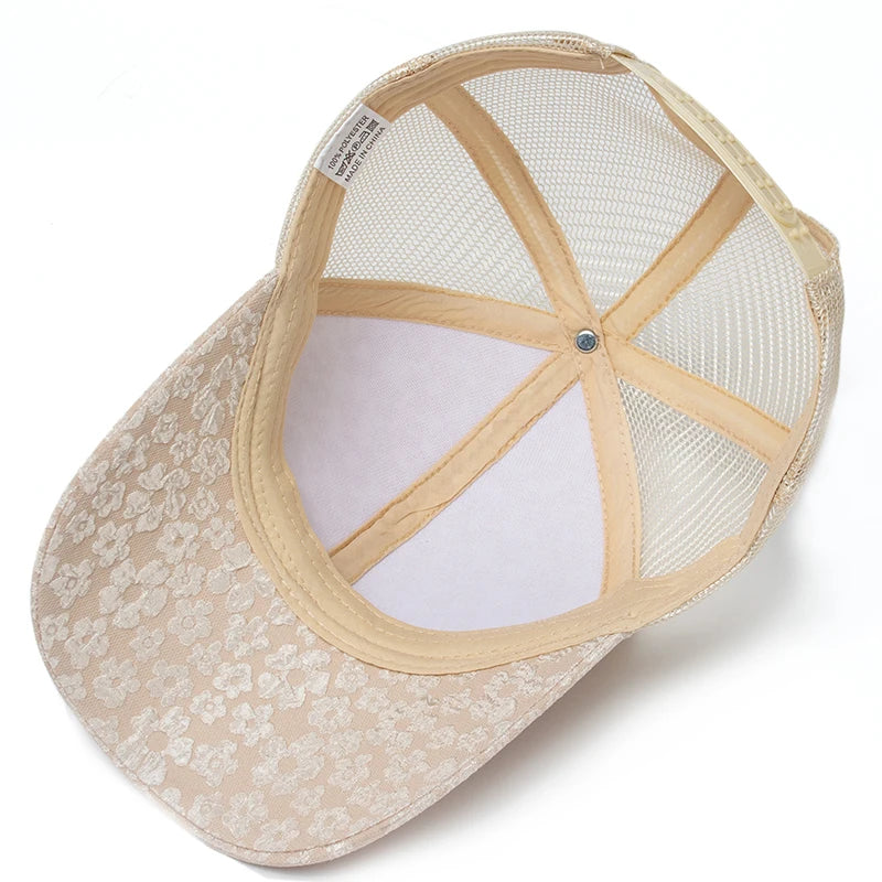 CNTANG New Print Mesh Caps Fashion Women Baseball Cap