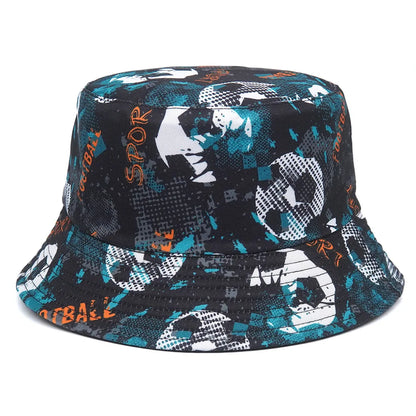 Panama Bucket Hats Animal Letter Print Fisherman Hat For Women Men
