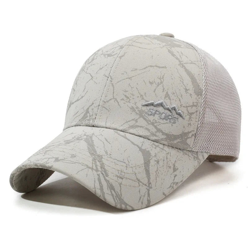 New Summer Men's Sun Hat  Mesh Back Baseball Cap