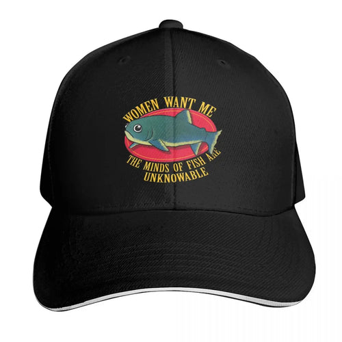 Women Want Me Fish Are Unknowable Baseball Cap