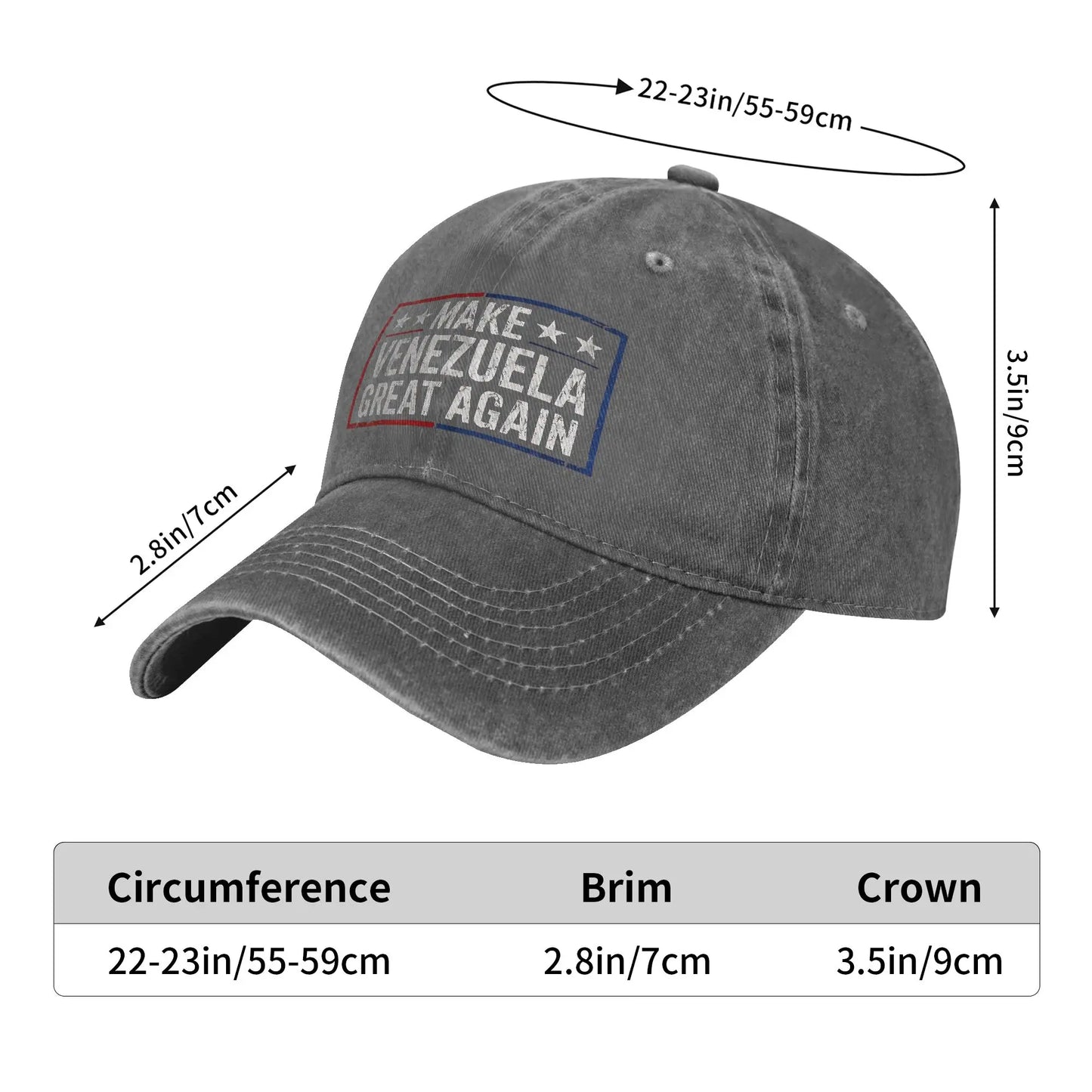 Washed Baseball Cap Make Venezuela Great Again Summer Trucker Hat For Female Male